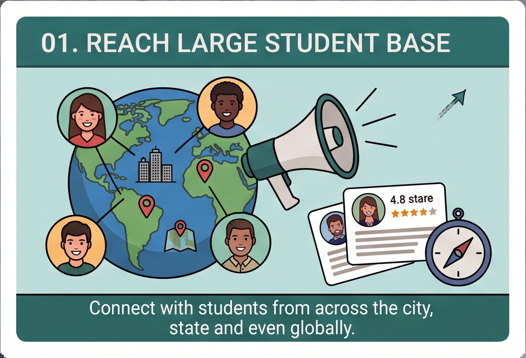 Reach a large student base
