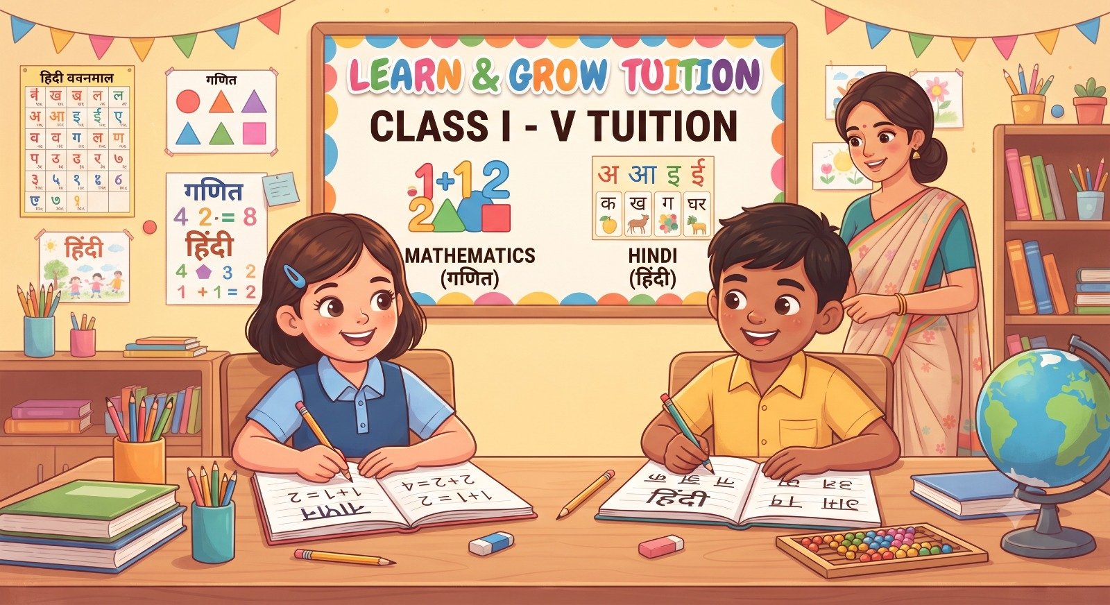 Educator teaching online